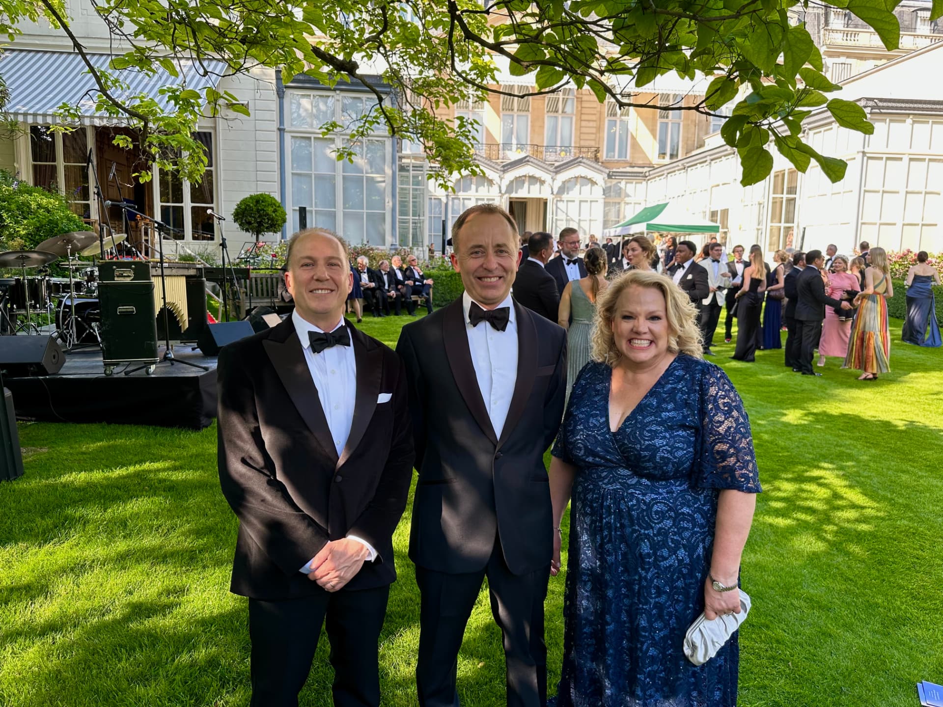 Greg and Kim Woods at a formal reception in France