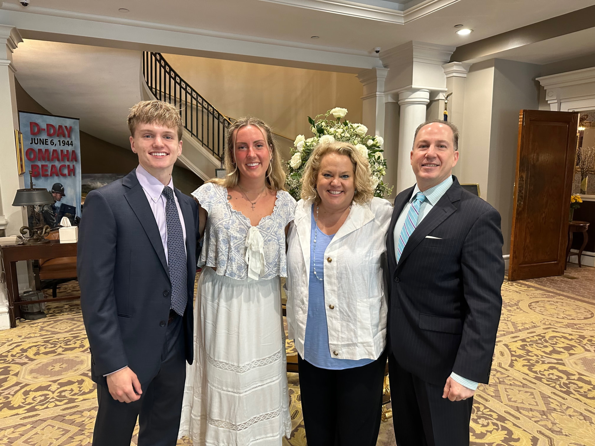 The Woods family celebrating Nick's graduation